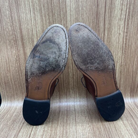 Allen‎ Edmonds LaSalle Apron Split Toe Leather Brown Dress Shoes Men US 10 D main image 5